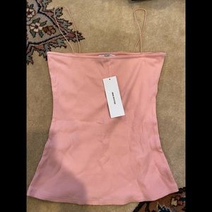Urban Outfitters Pink square neck tank top